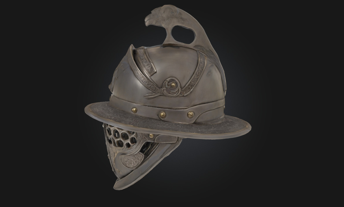 Gladiators Helm Ancient Combat Helmet Model 3D model_1