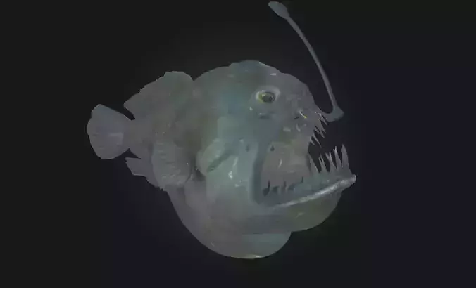 Luminous Predator Bioluminescent Creature Model