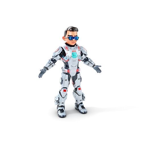 Futuristic Cyber Warrior Character Model  Fully Rigged and An... Low-poly 3D model