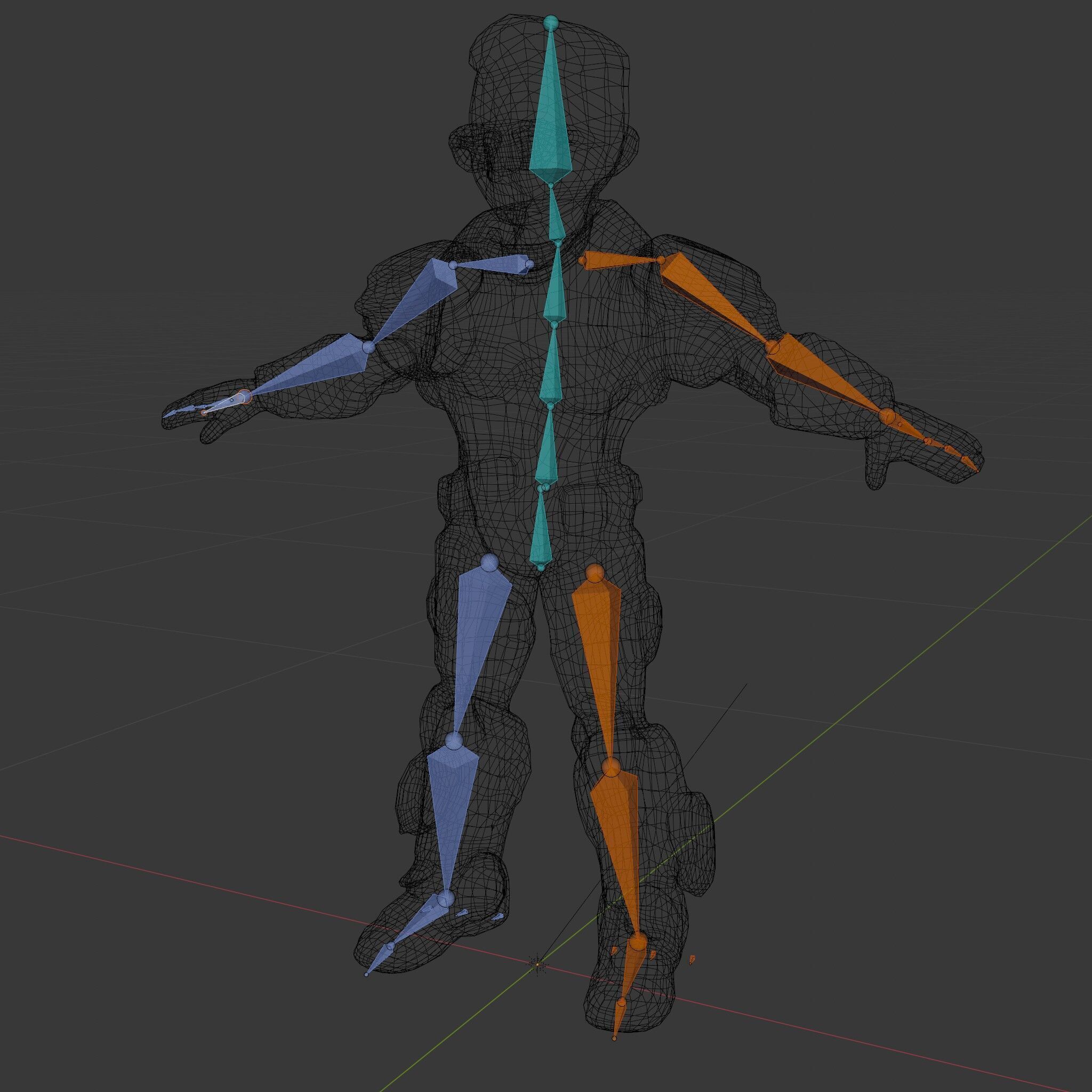 Futuristic Cyber Warrior Character Model  Fully Rigged and An... Low-poly 3D model_7