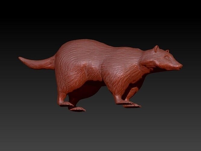 Badger Animal Pendant Necklace Charm Bracelet jewelry 3D print model