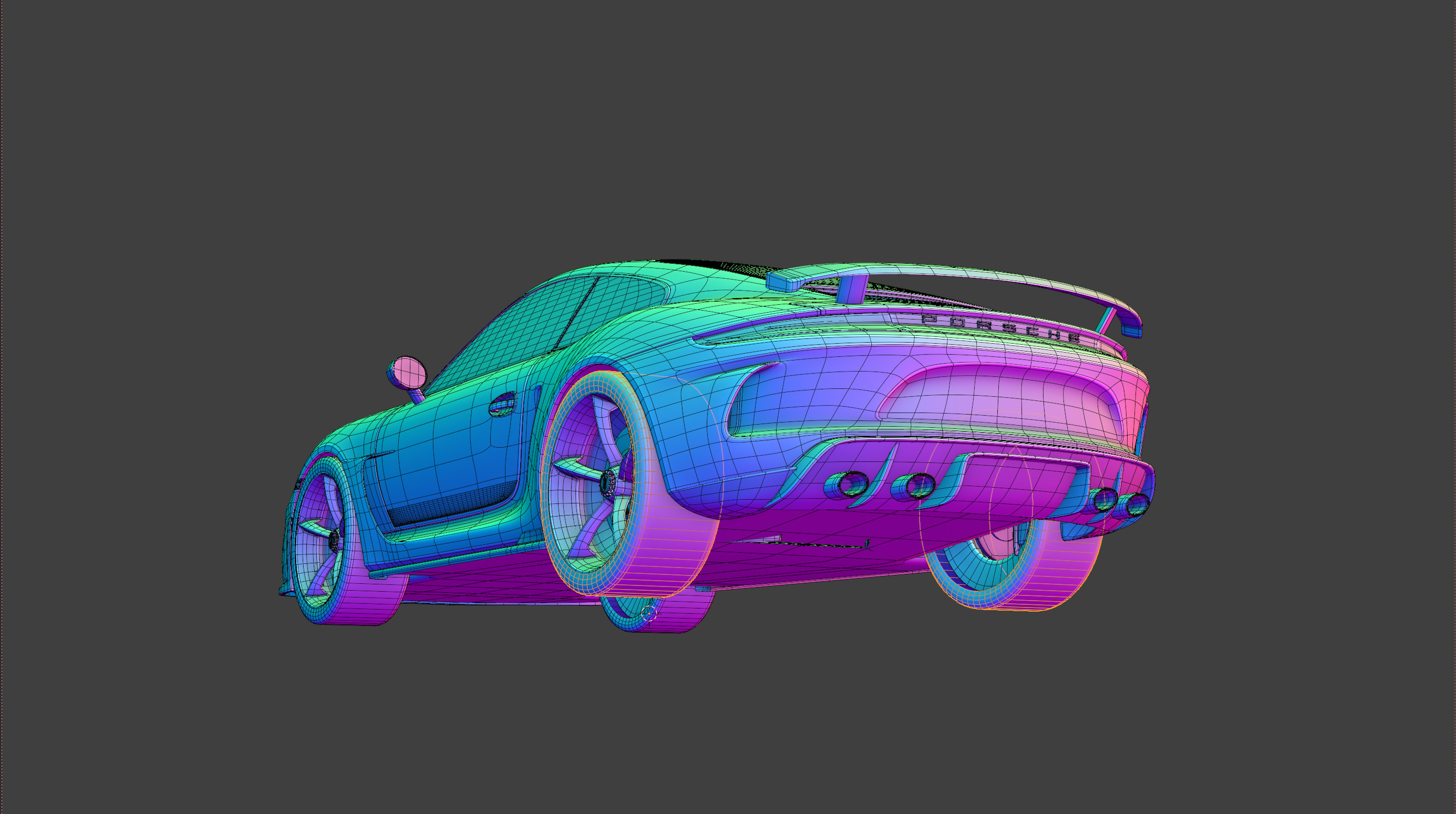 Car Porsche 911 GT 3D model_17