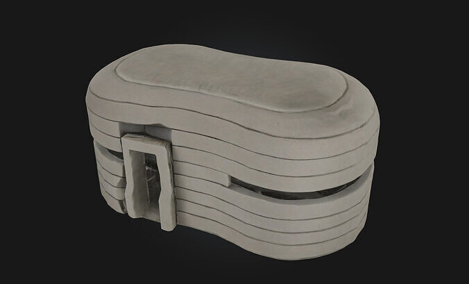 Futuristic Stone Structure Sci-Fi Architecture Model 3D model