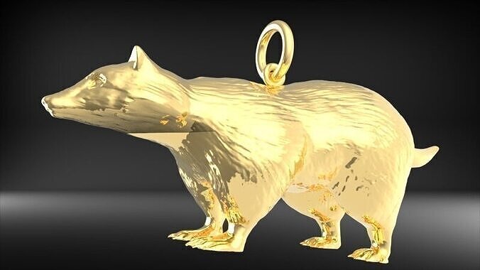 Badger Animal Pendant Necklace Charm Bracelet jewelry 3D print model