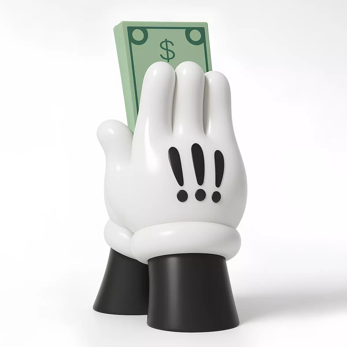 Bills Glove Money Grip toy 3D print model