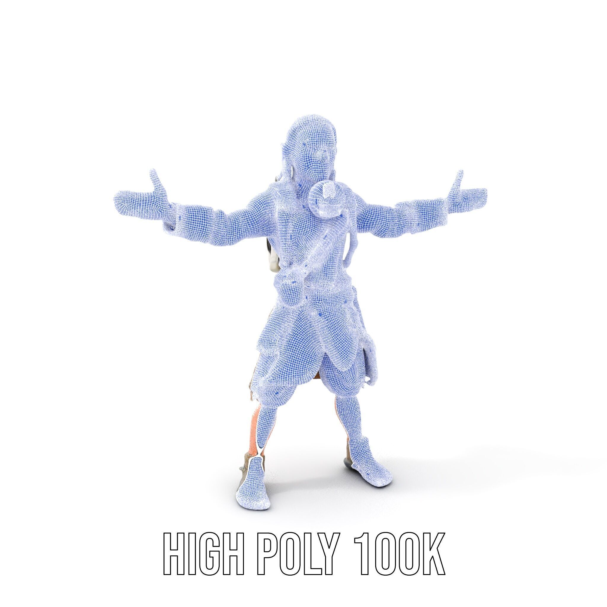 PostApocalyptic Survivor Rigged and Animated D Character Model Low-poly 3D model_5