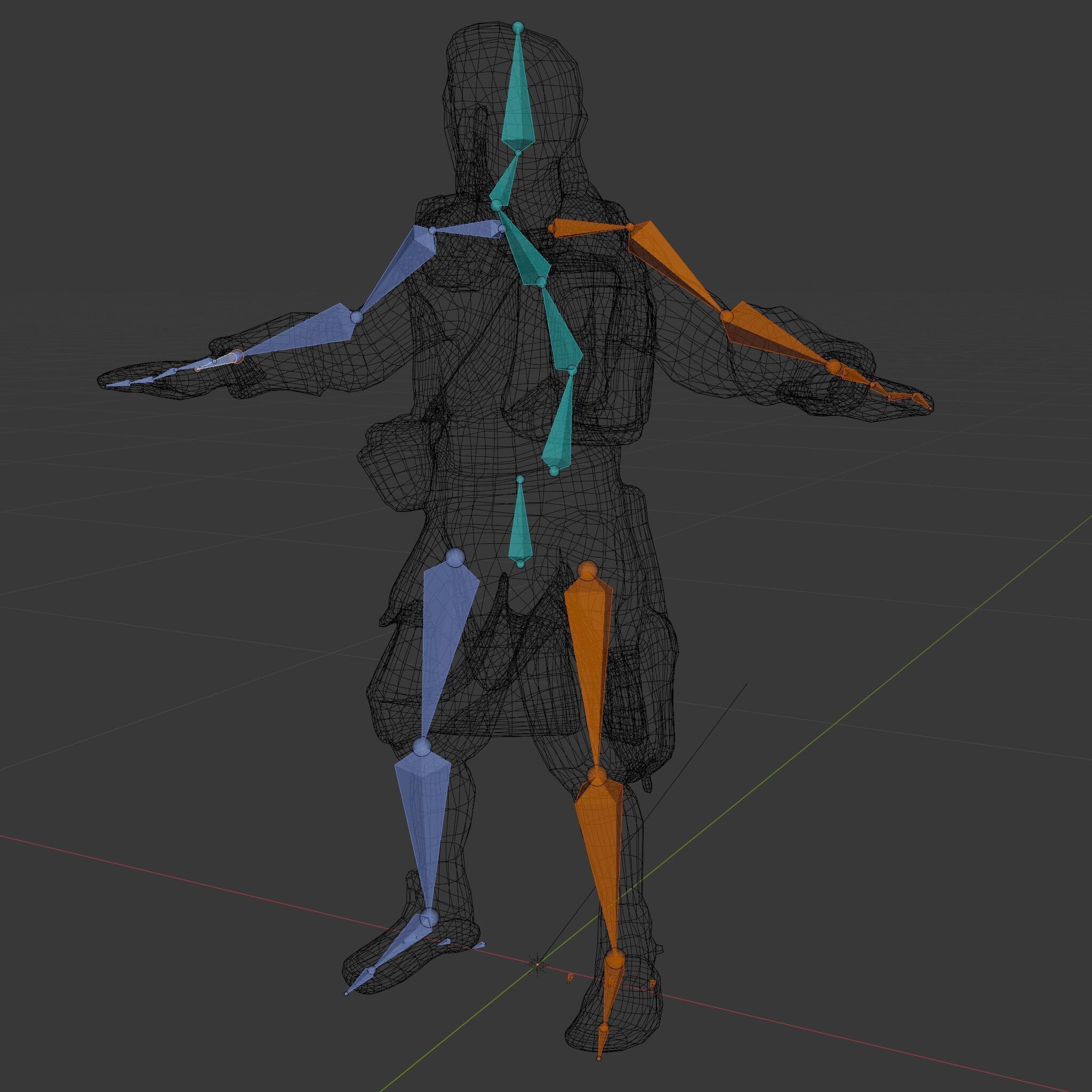 PostApocalyptic Survivor Rigged and Animated D Character Model Low-poly 3D model_7