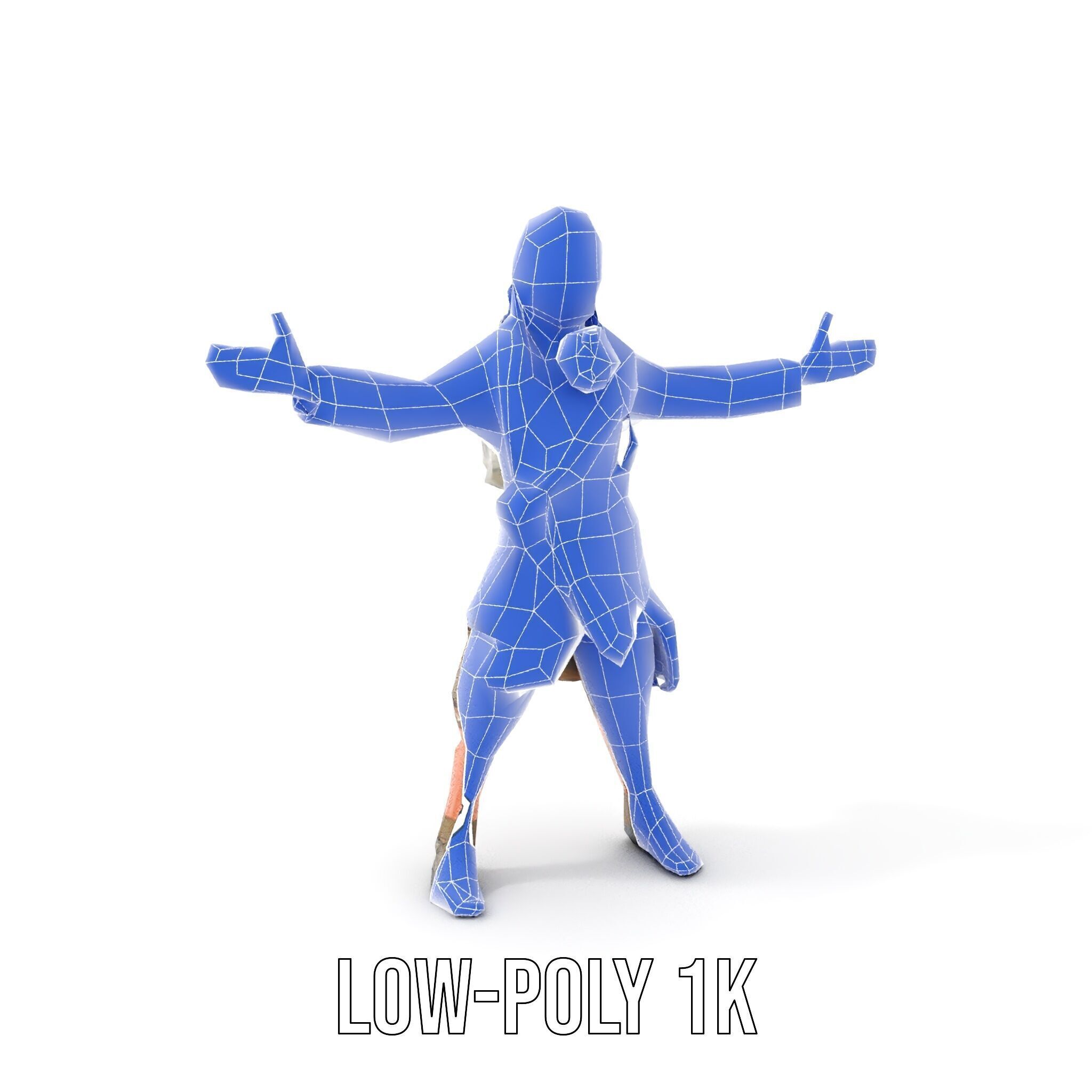 PostApocalyptic Survivor Rigged and Animated D Character Model Low-poly 3D model_10