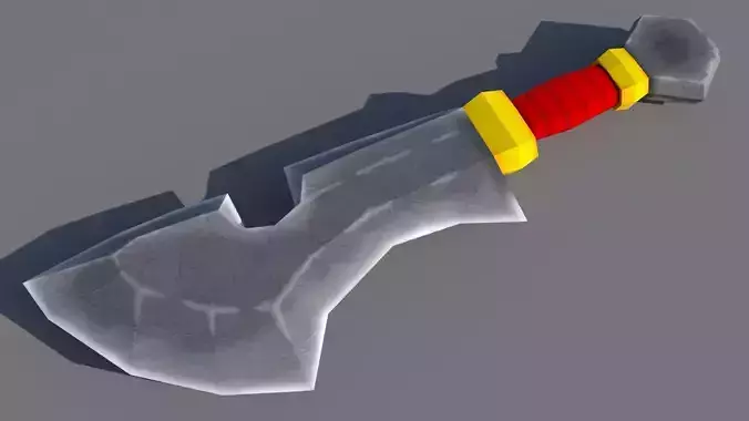 Low Poly Textured Sword