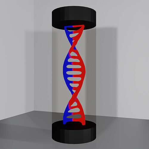 DNA Vial Sci-Fi Container Low-poly 3D model