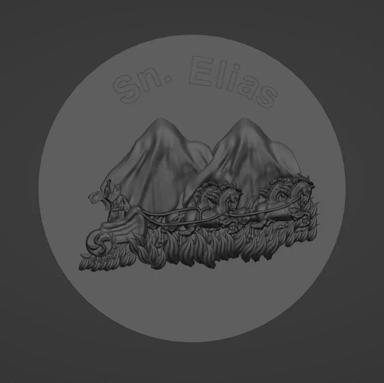 Saint Elias coin   3D print model_1