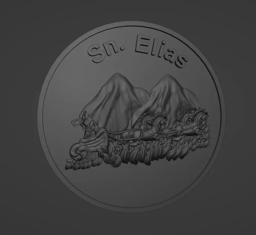 Saint Elias coin   3D print model_2