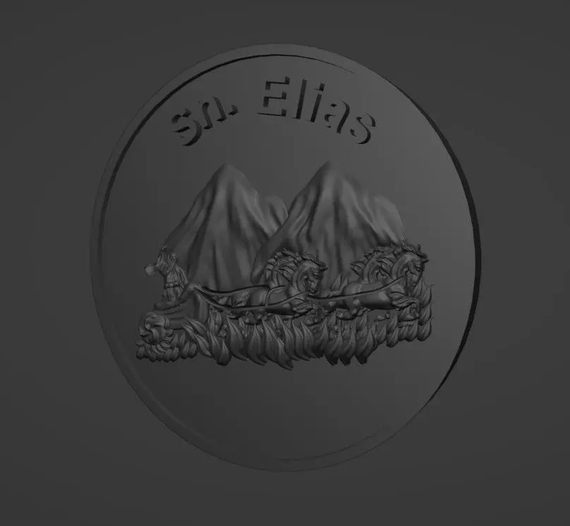 Saint Elias coin   3D print model_4