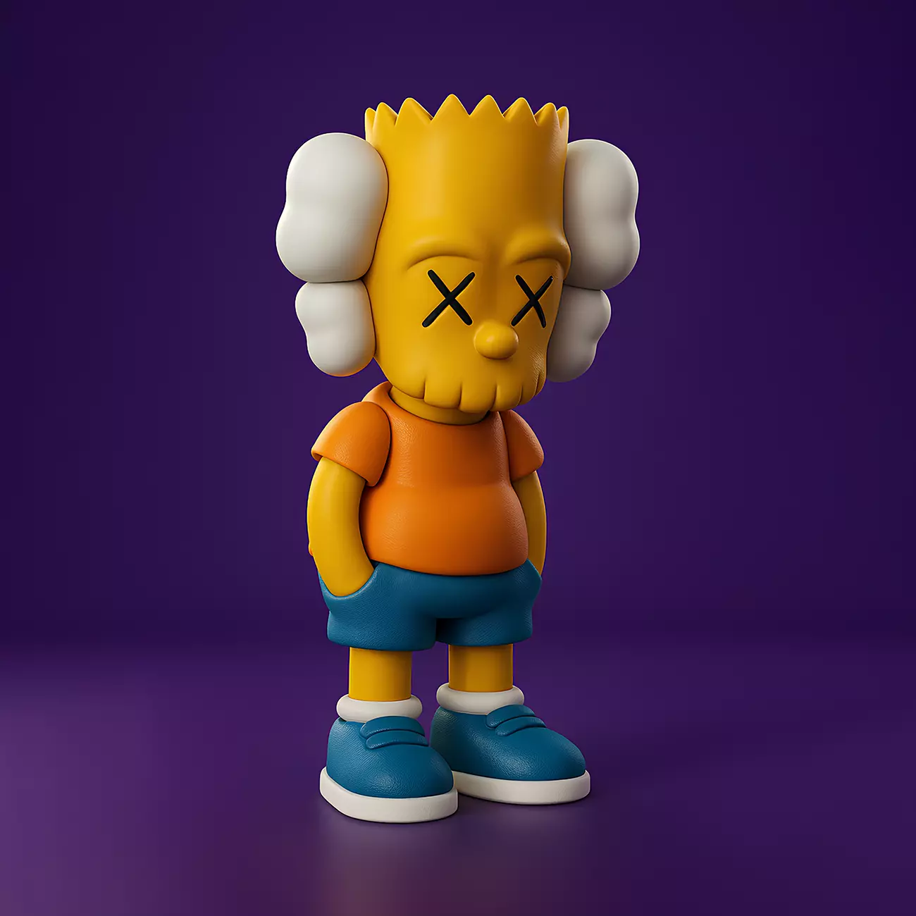 KAWS style Bart Simpson The Kimpsons toy 3D model 3D printable
