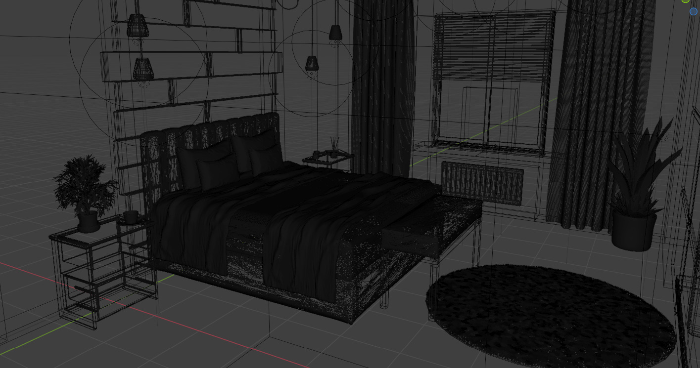 Bedroom Furniture Pack 01 3D model_6