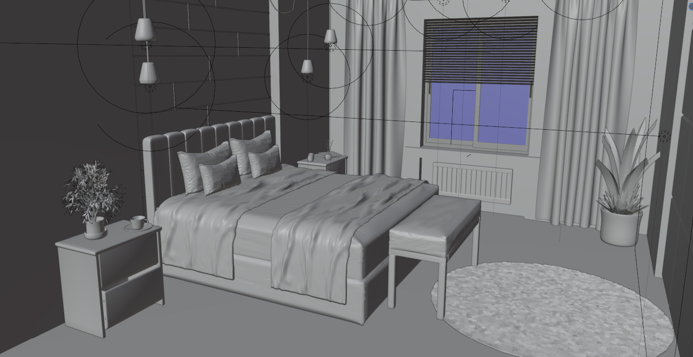 Bedroom Furniture Pack 01 3D model_4