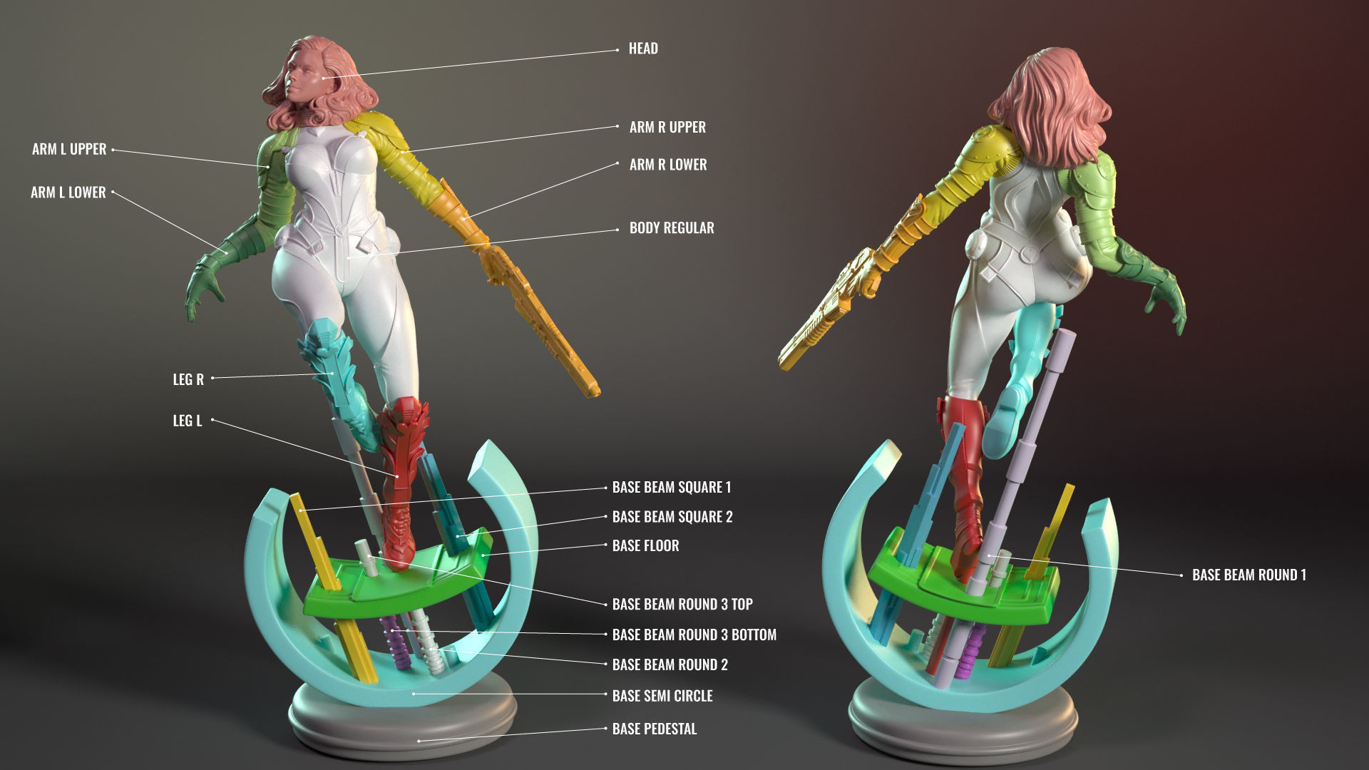 Margot the laser gunner 3D print model_12