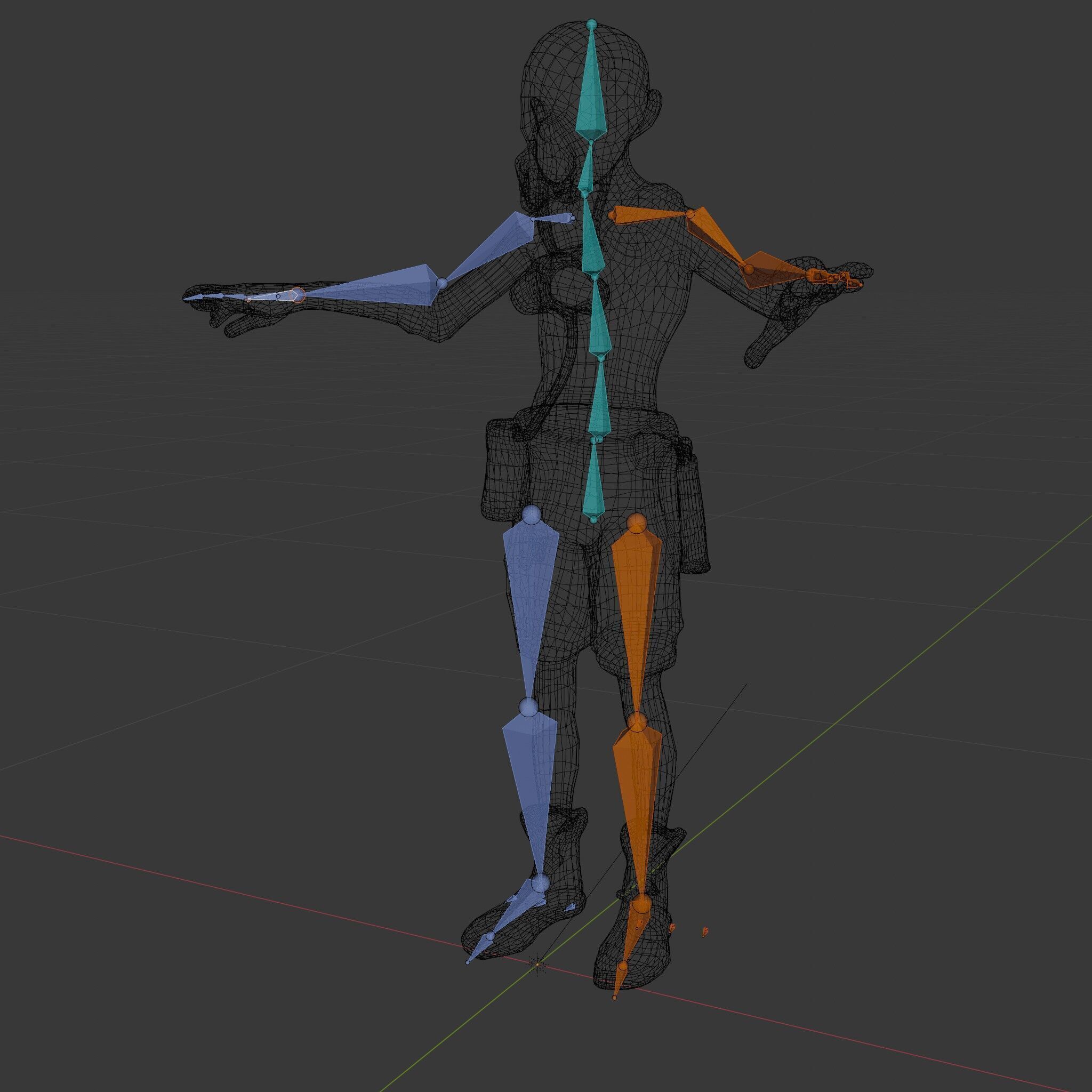 PostApocalyptic Survivor Character Rigged and Animated Low-poly 3D model_7