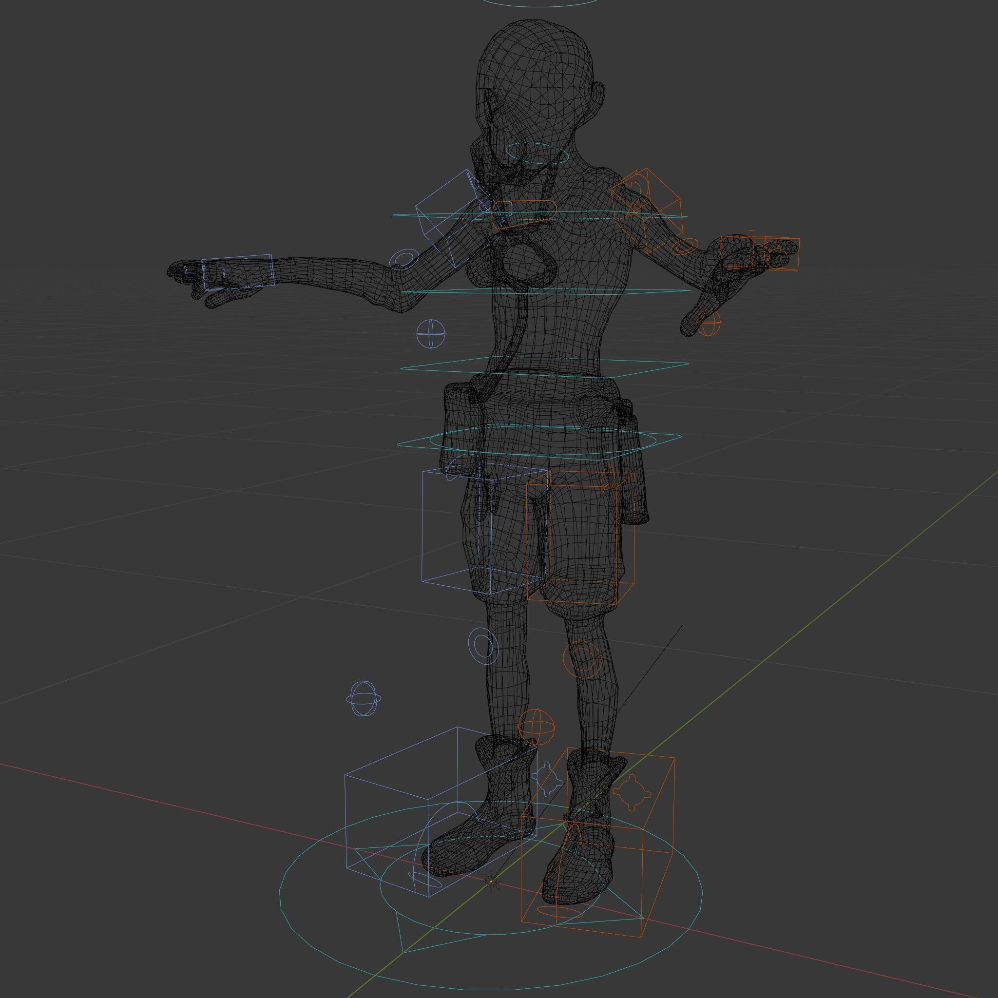 PostApocalyptic Survivor Character Rigged and Animated Low-poly 3D model_10