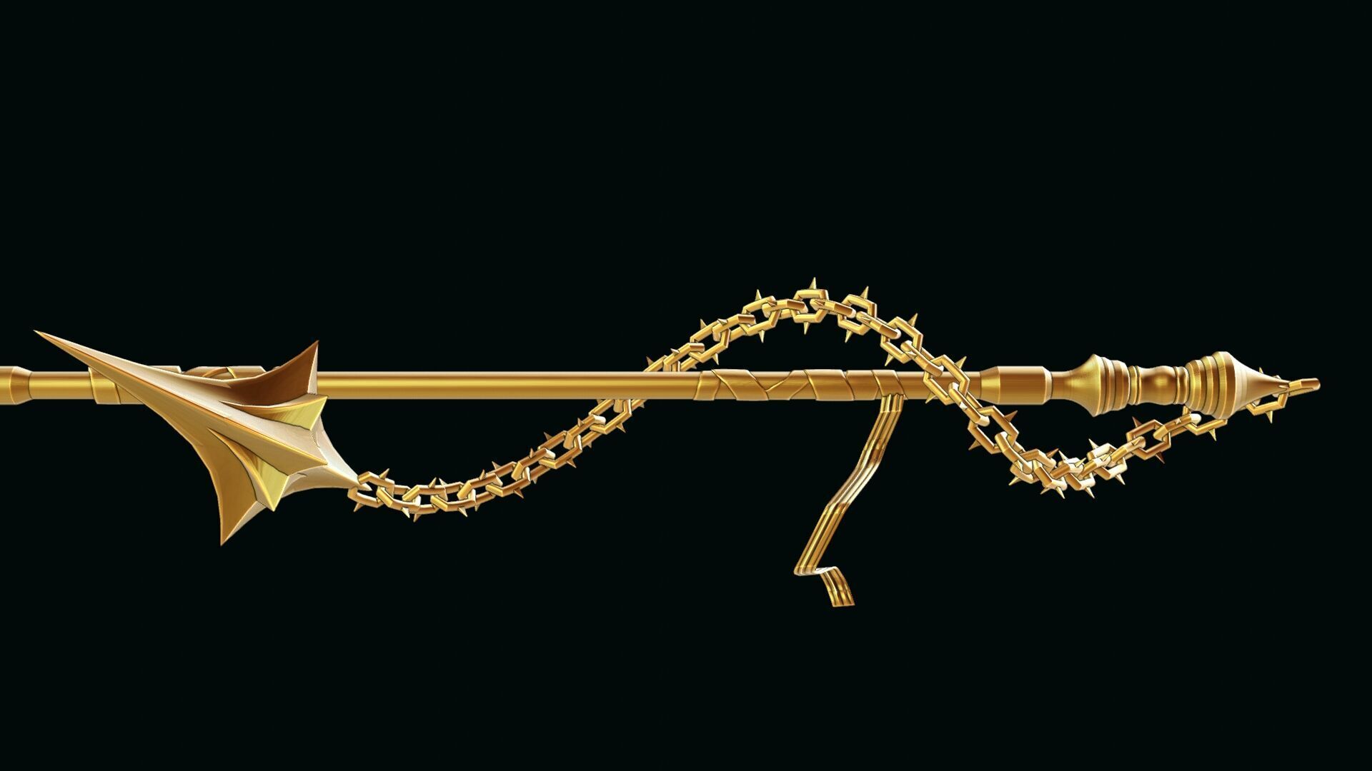 Angel Mace Medieval Lowpoly Highpoly weapon Low-poly 3D model_19