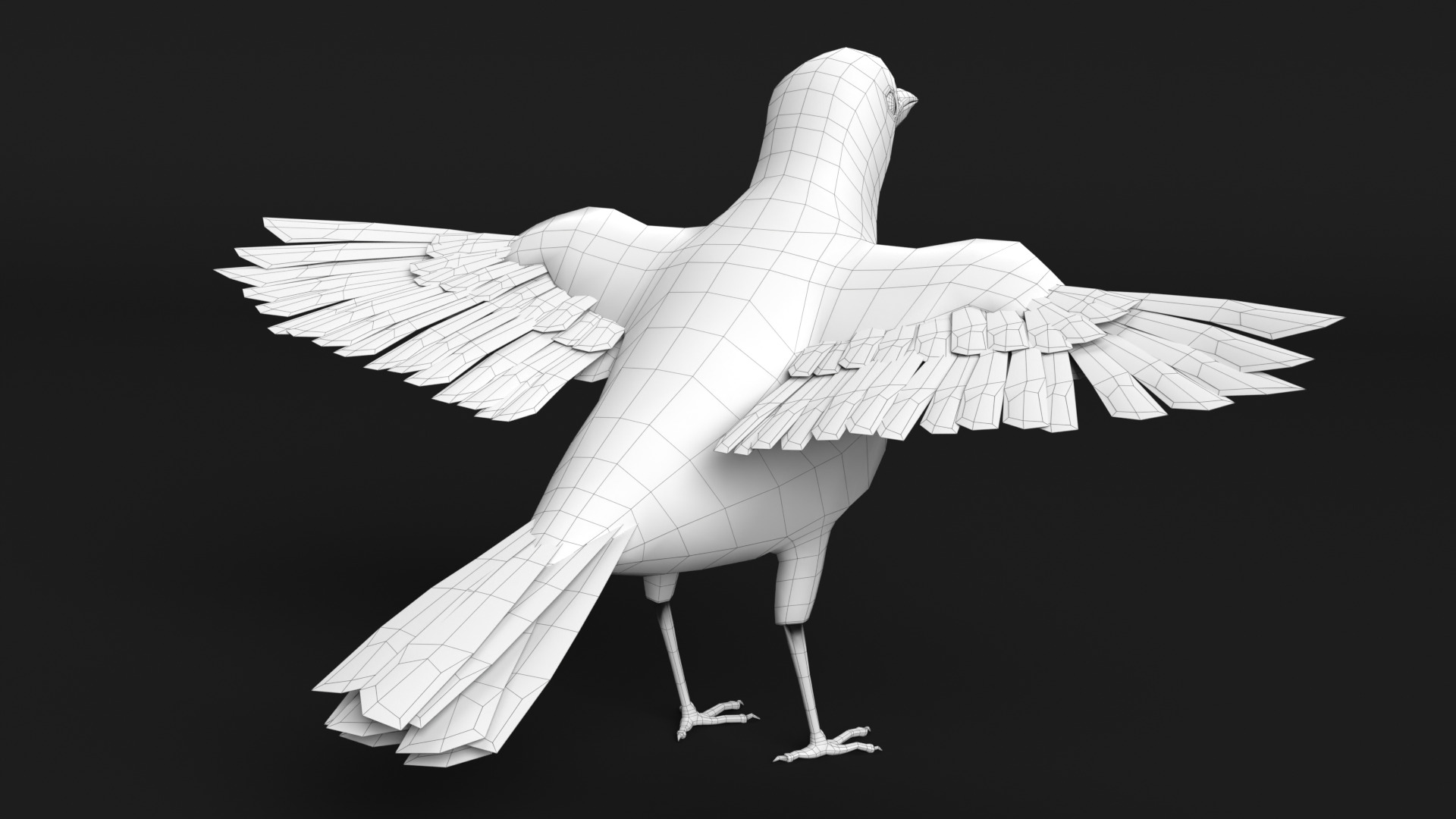 Animated Balitmore Oriole Bird 3D model_21