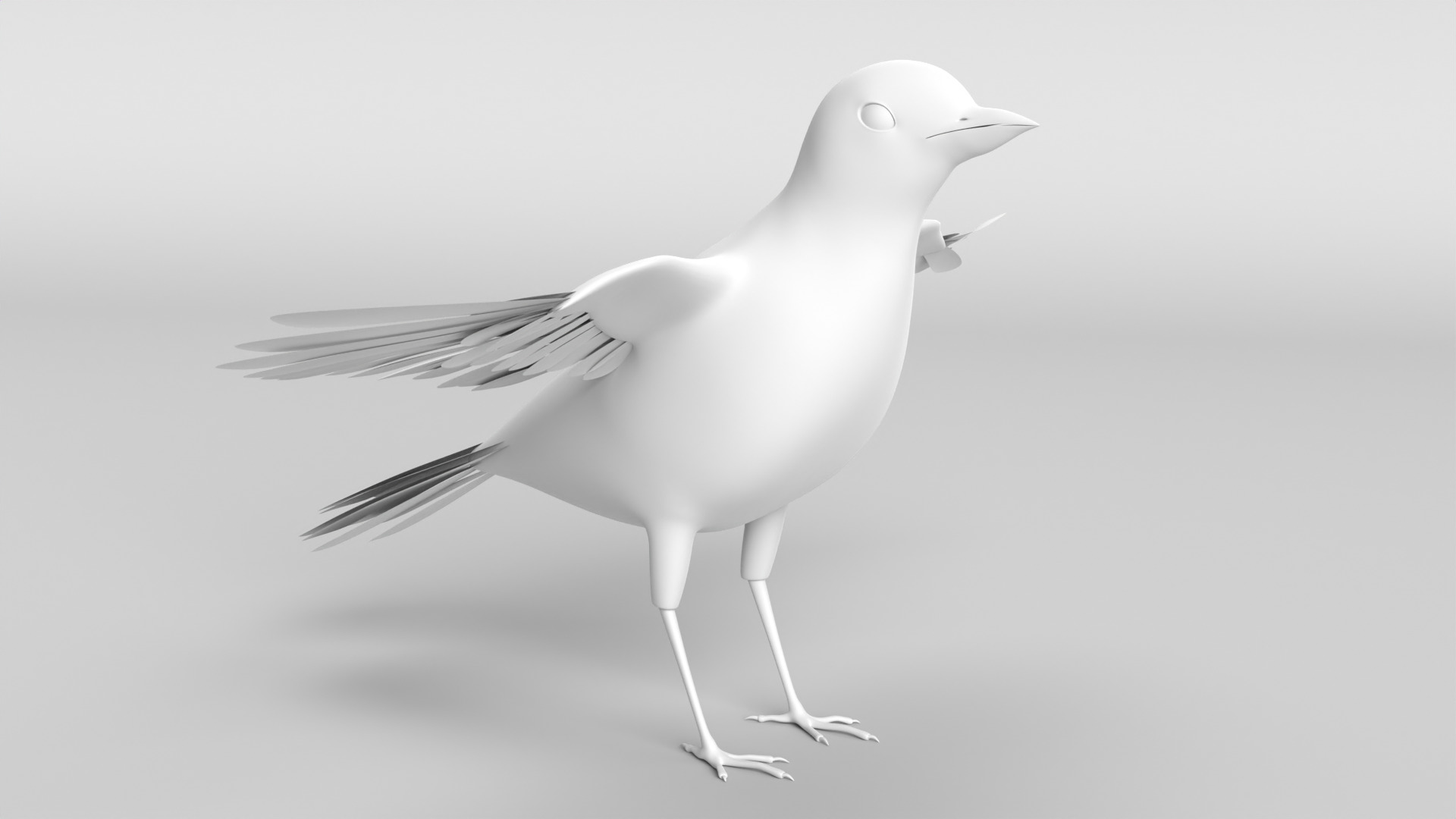 Animated Balitmore Oriole Bird 3D model_20