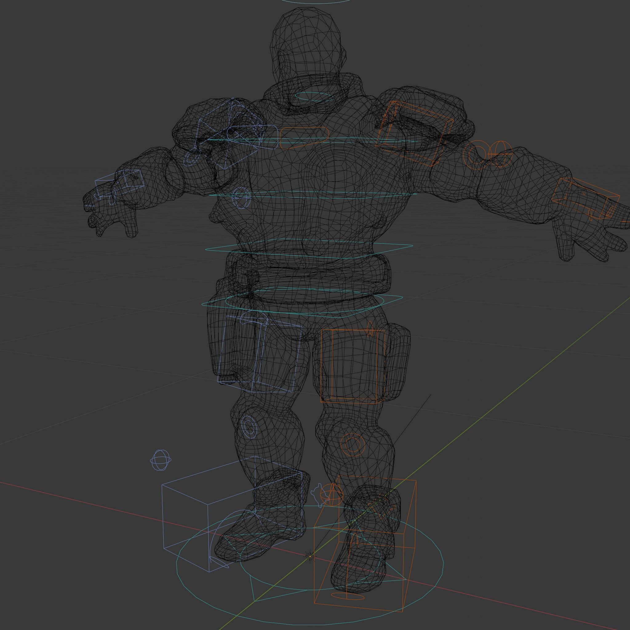 Rigged and Animated Futuristic Security Officer Character Model Low-poly 3D model_9