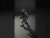 Rigged and Animated Futuristic Security Officer Character Model Low-poly 3D model_2