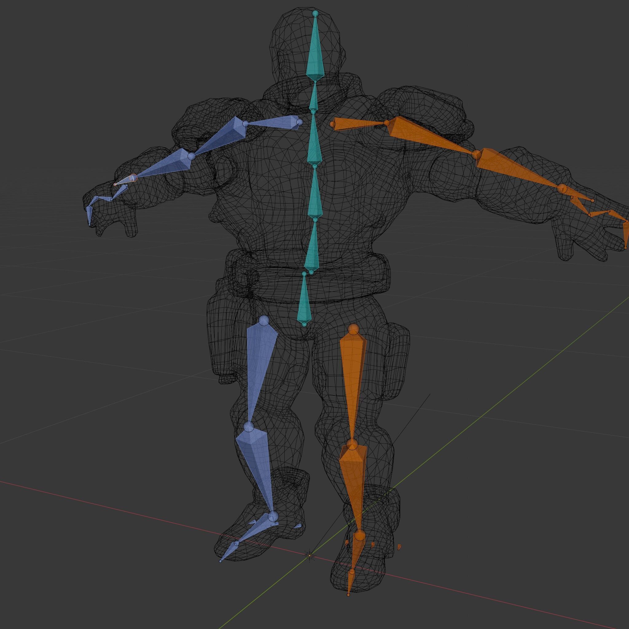 Rigged and Animated Futuristic Security Officer Character Model Low-poly 3D model_7