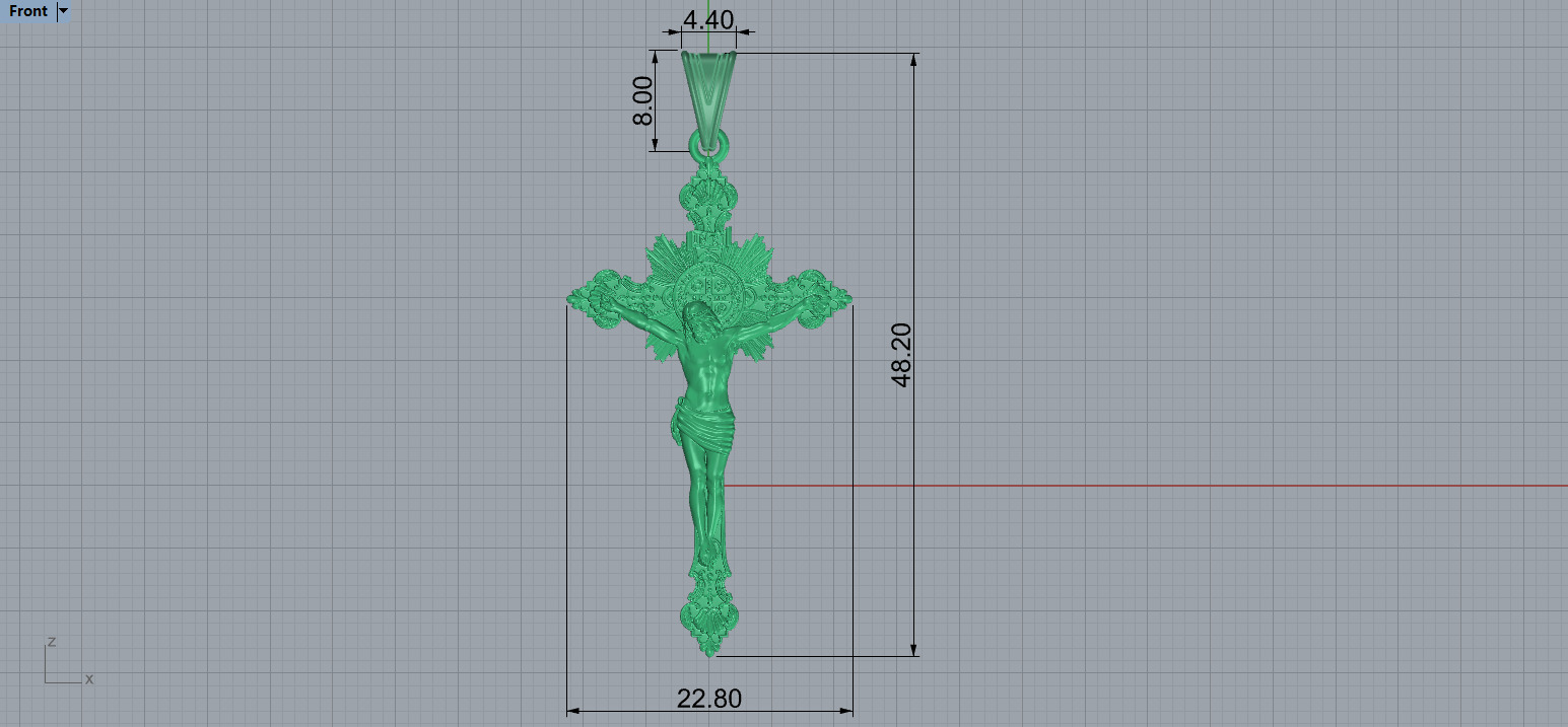 Cross model 190 3D print model_4