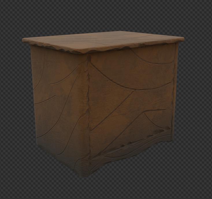 Stylized Drawer Low-poly 3D model_1