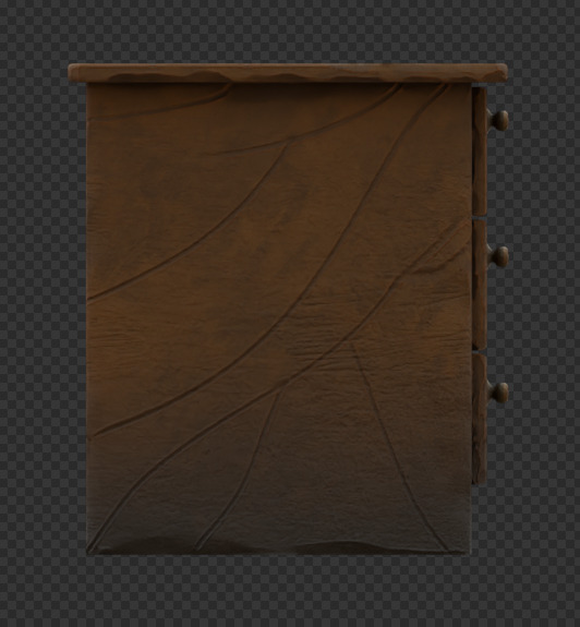 Stylized Drawer Low-poly 3D model_5