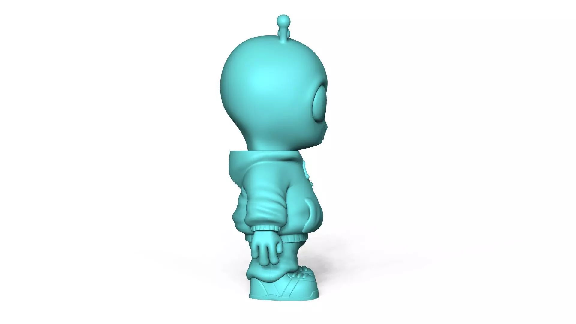 Cute Alien Miniature - Funny Gift Chibi 3D print model_10
