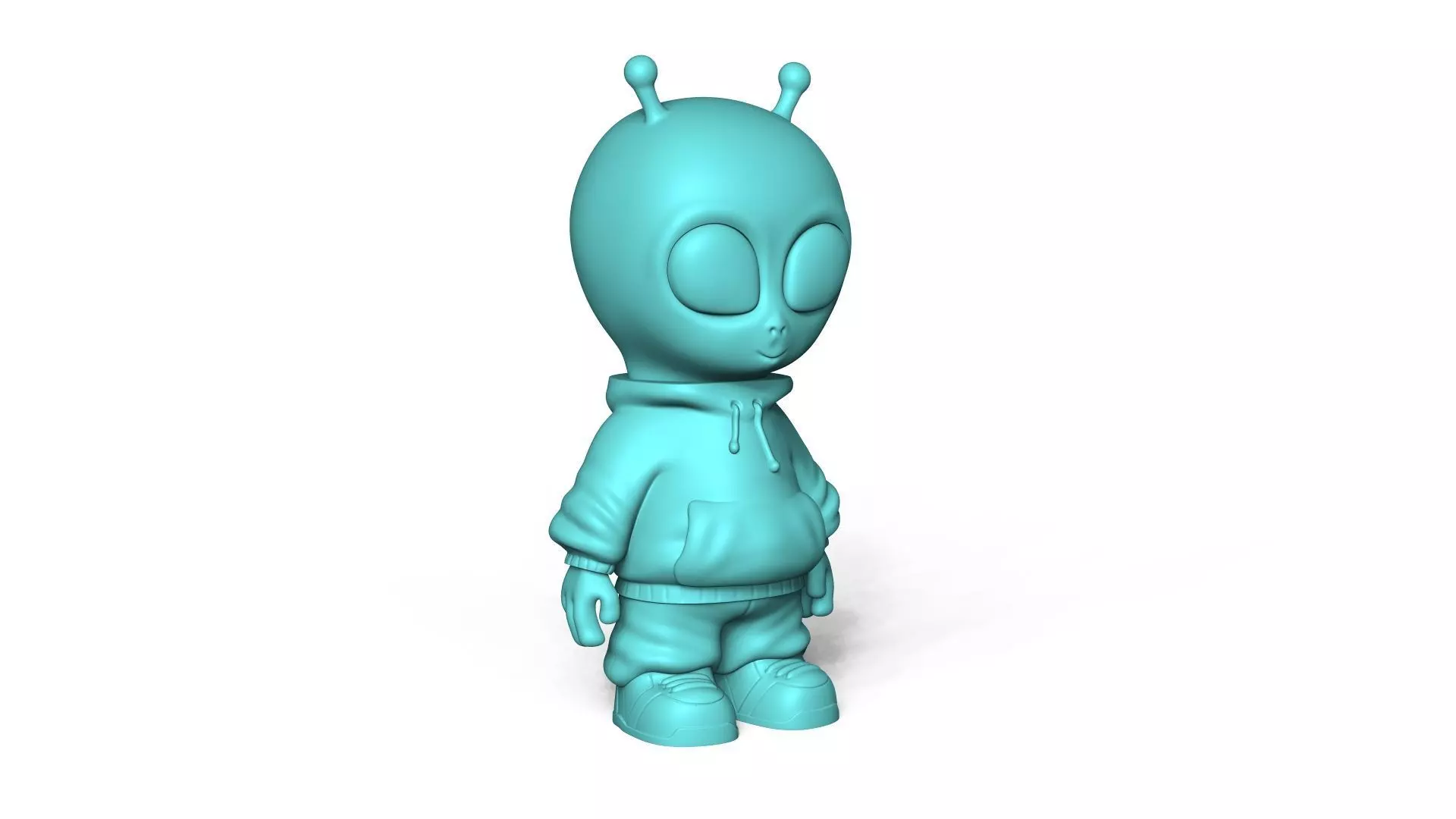 Cute Alien Miniature - Funny Gift Chibi 3D print model_1