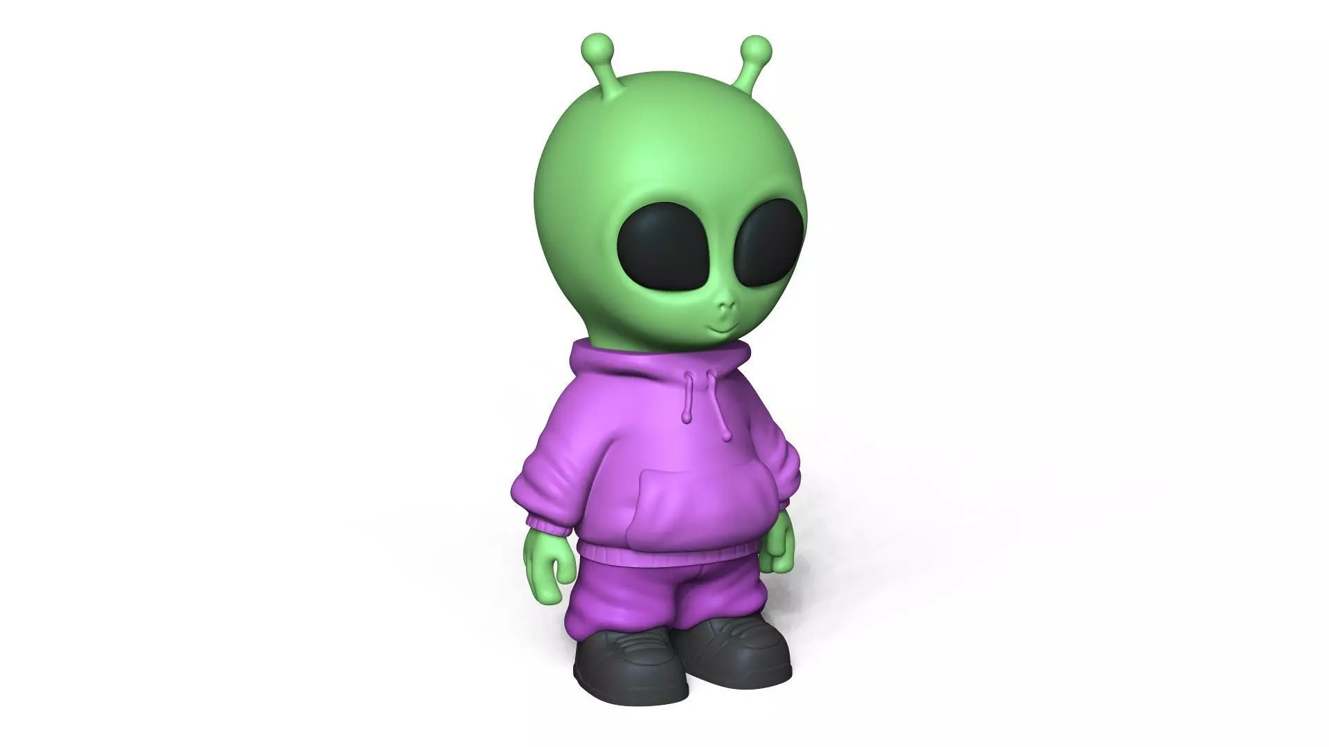 Cute Alien Miniature - Funny Gift Chibi 3D print model_0