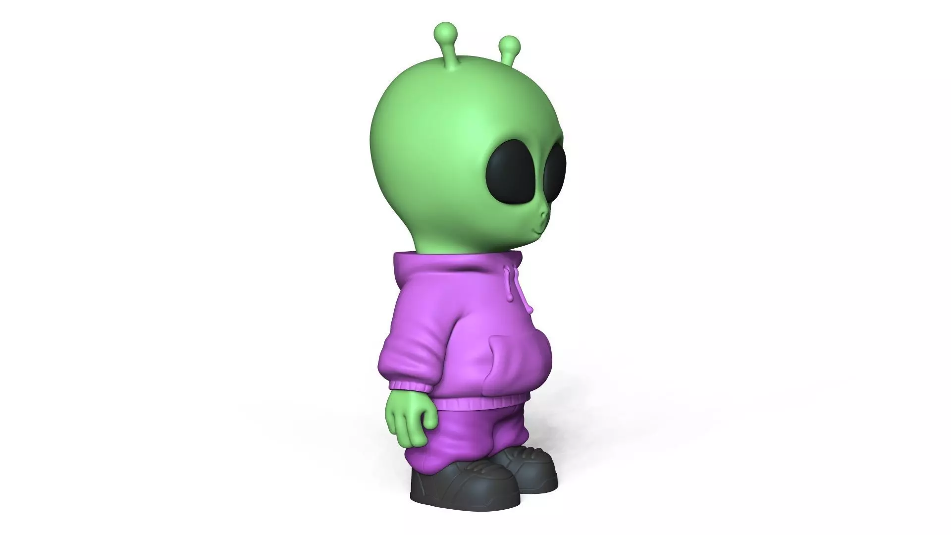 Cute Alien Miniature - Funny Gift Chibi 3D print model_4