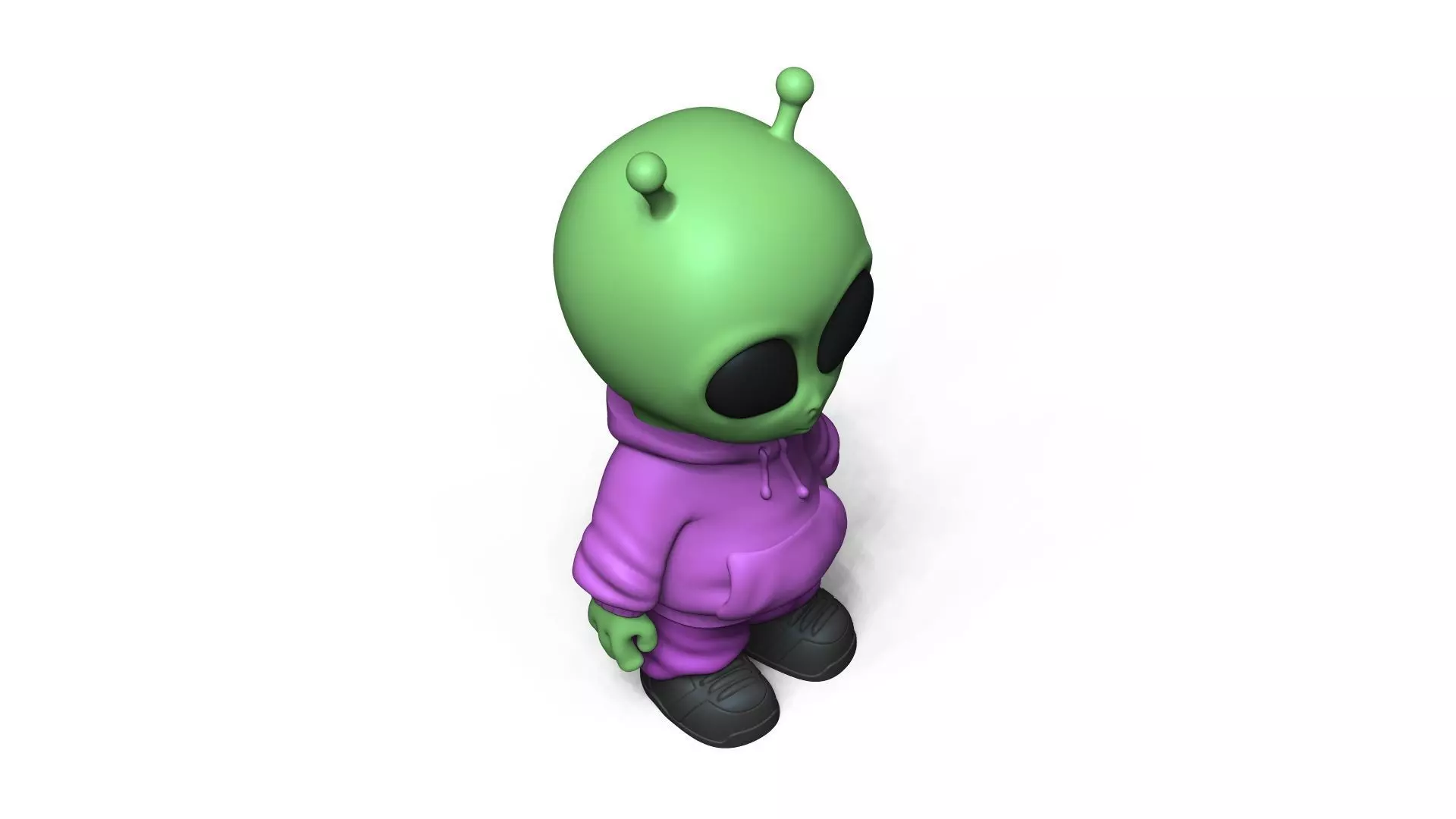 Cute Alien Miniature - Funny Gift Chibi 3D print model_6