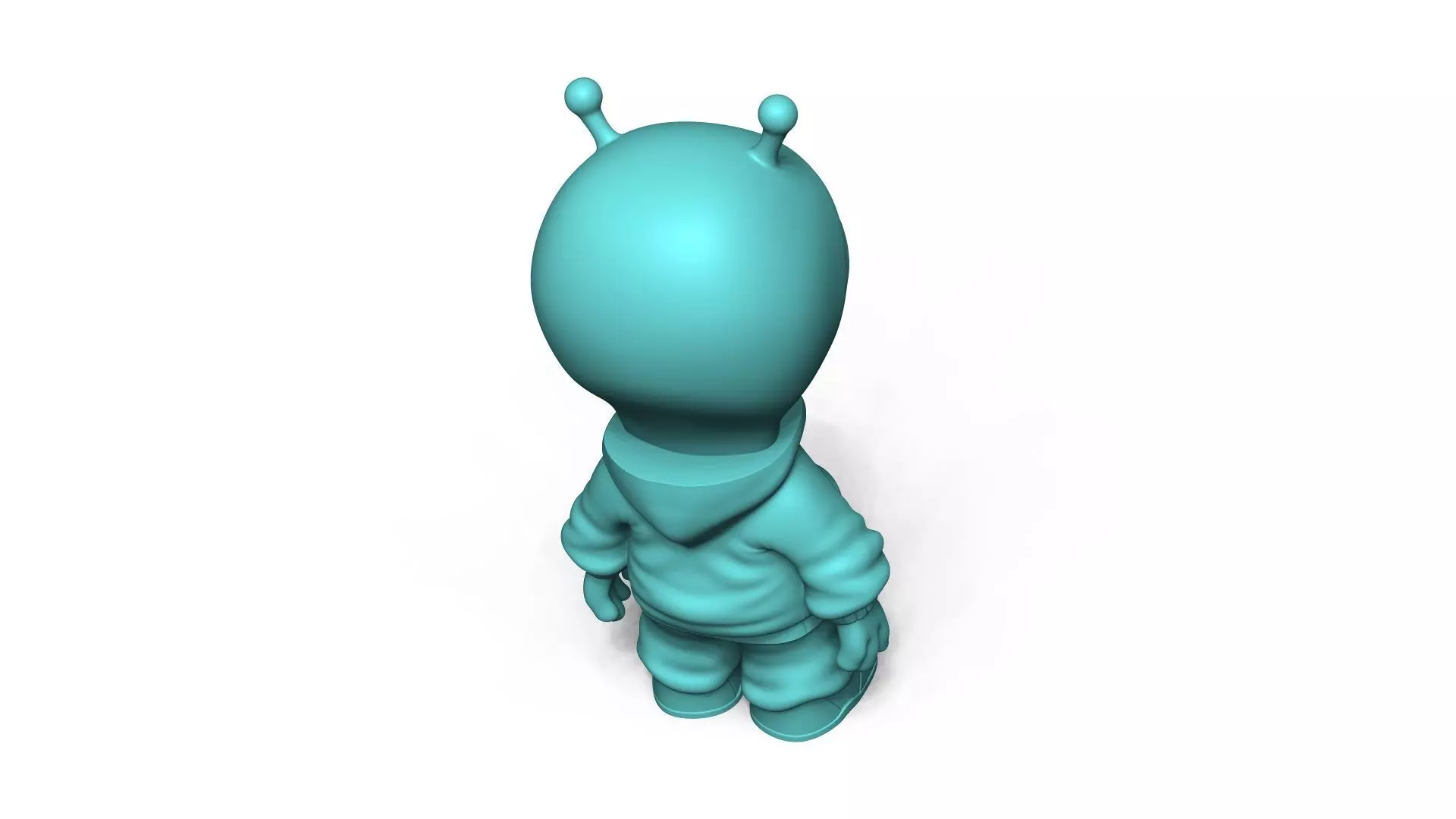 Cute Alien Miniature - Funny Gift Chibi 3D print model_12
