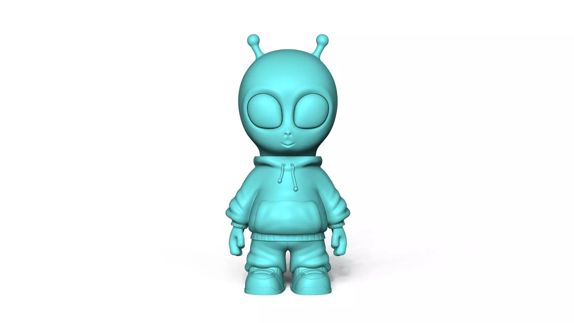 Cute Alien Miniature - Funny Gift Chibi 3D print model_9