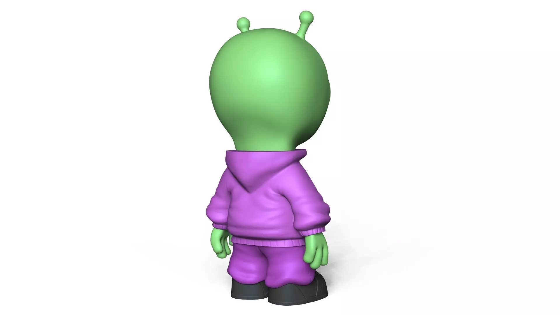 Cute Alien Miniature - Funny Gift Chibi 3D print model_5
