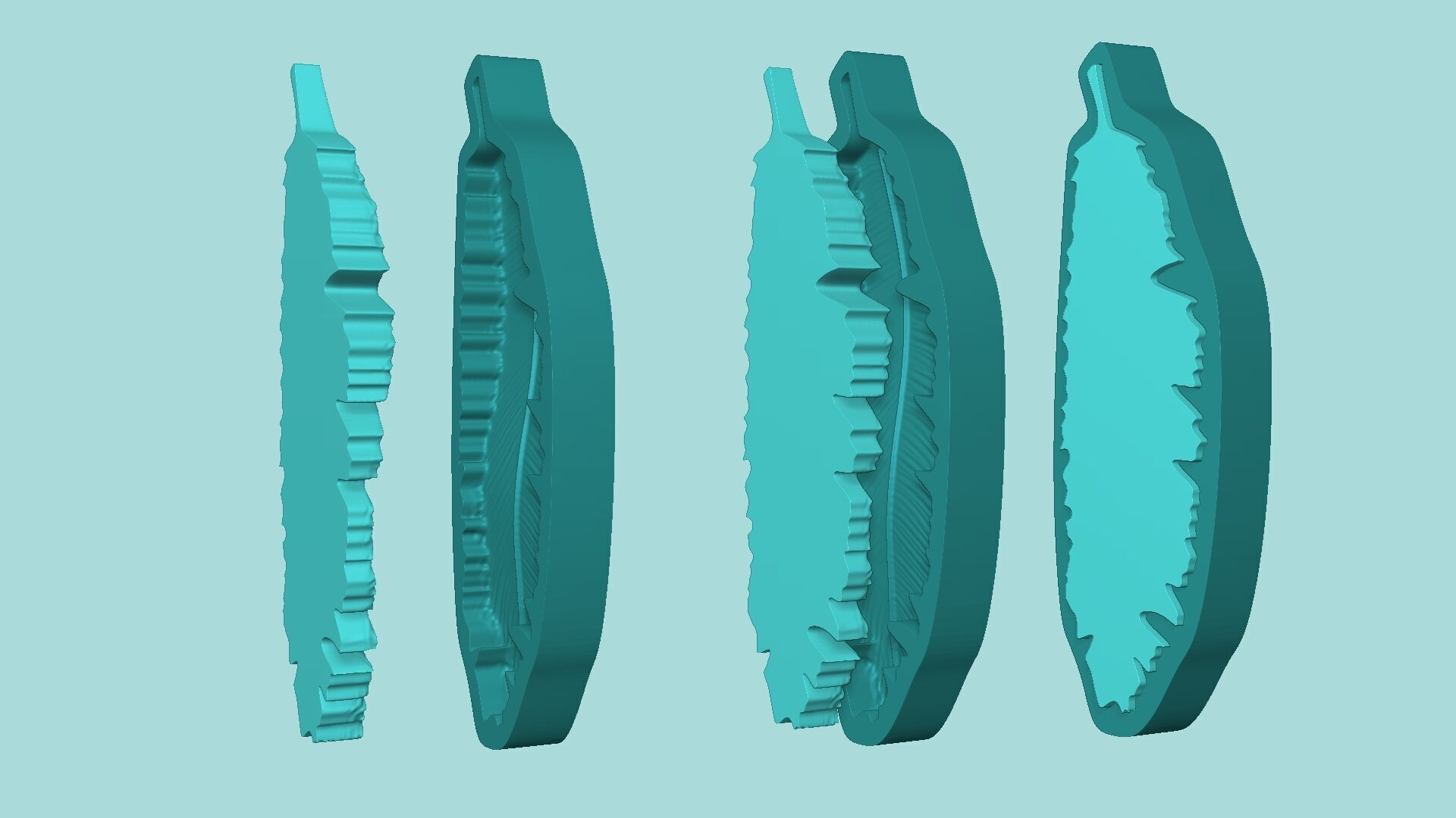 Tropical Leaf - Silicone Mold Maker - Template 3D print model_8