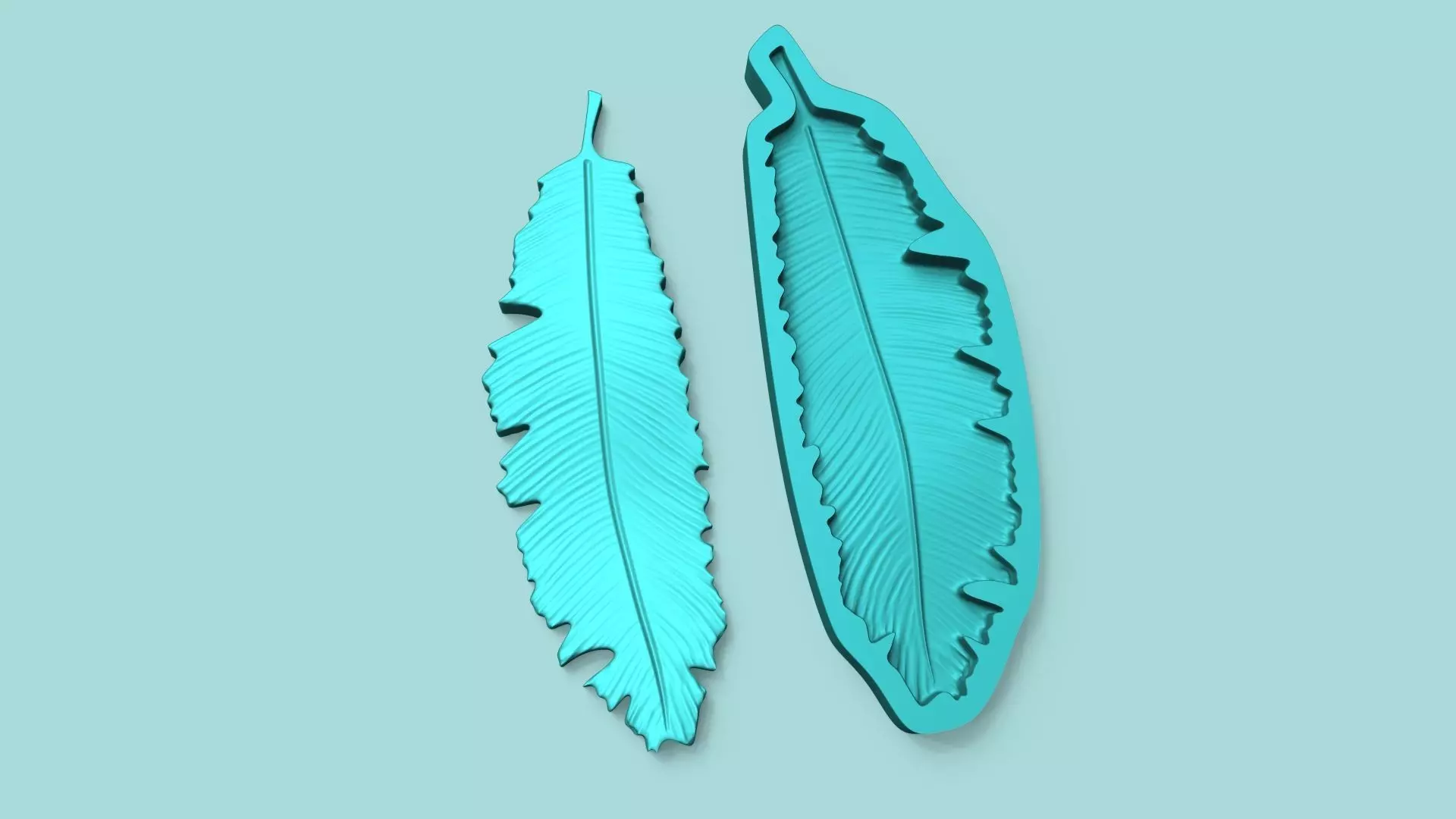 Tropical Leaf - Silicone Mold Maker - Template 3D print model_0