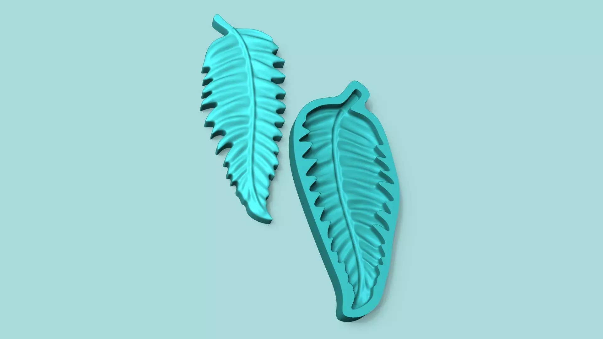 Toothed Leaf - Silicone Mold Maker - Template 3D print model_0