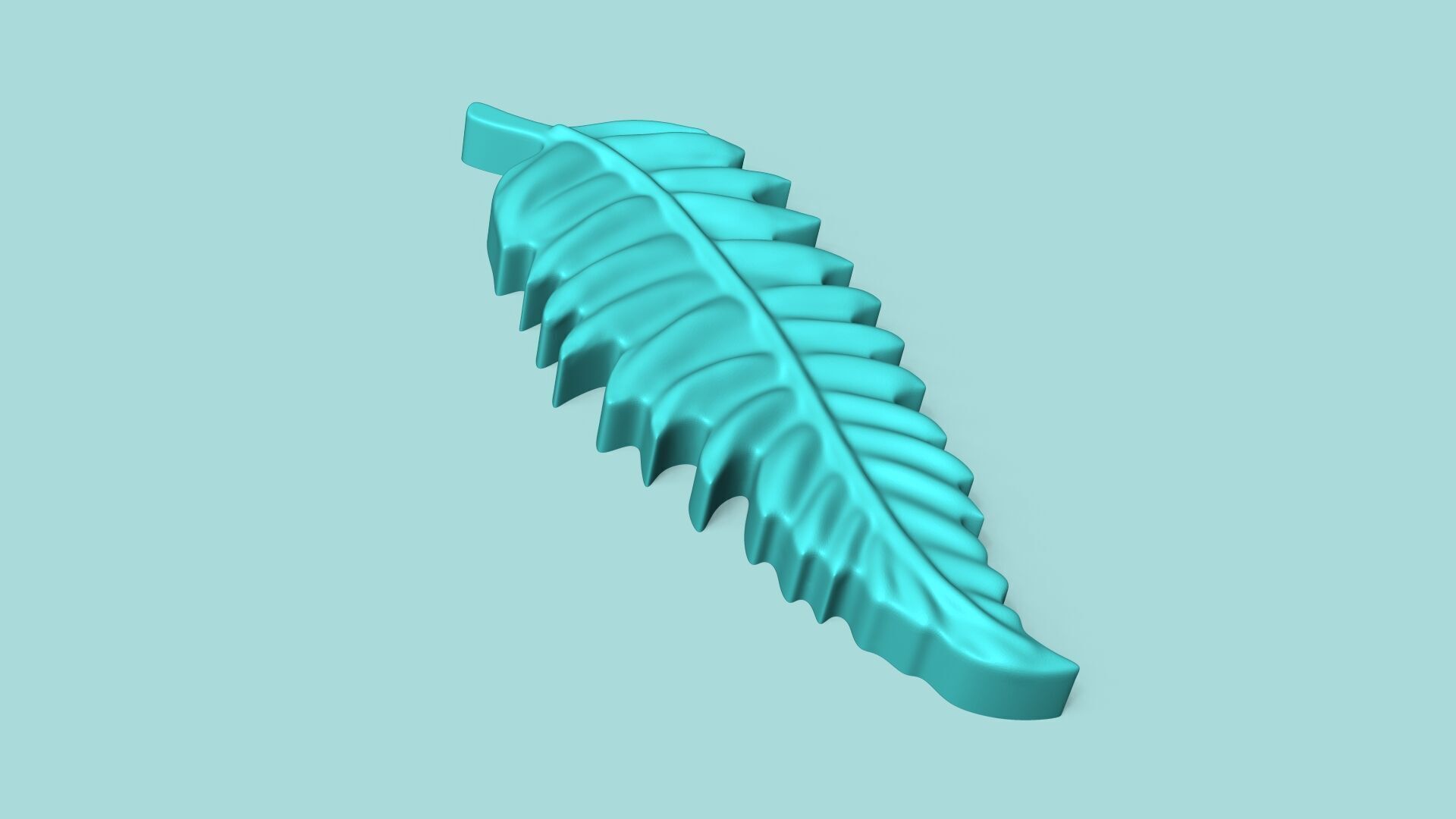 Toothed Leaf - Silicone Mold Maker - Template 3D print model_3