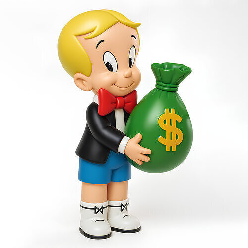 Richie Rich Gold Billionaire Cashbag toy 3D print model