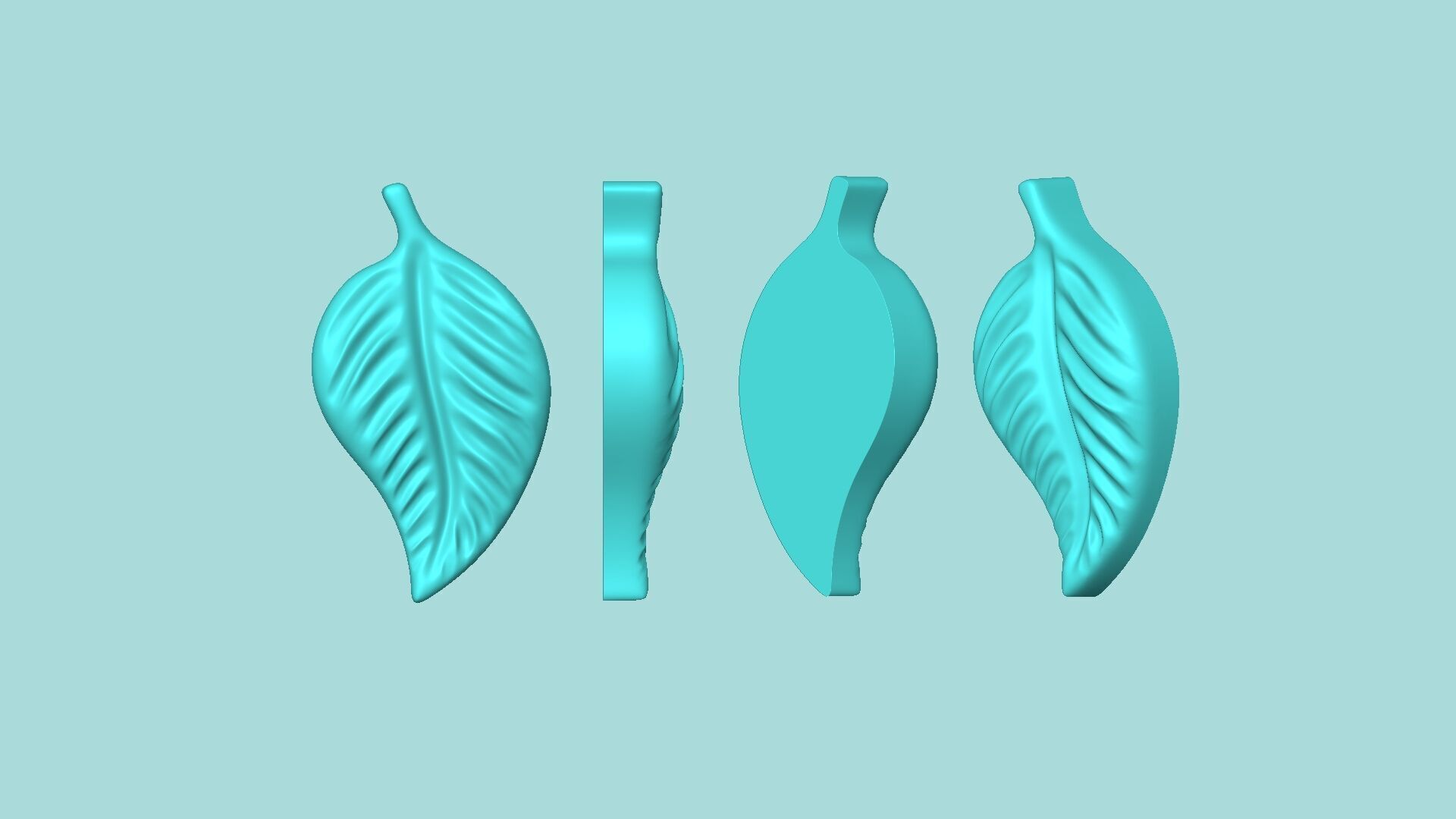 Pepper Leaf - Ficus Silicone Mold Maker - Template 3D print model_1