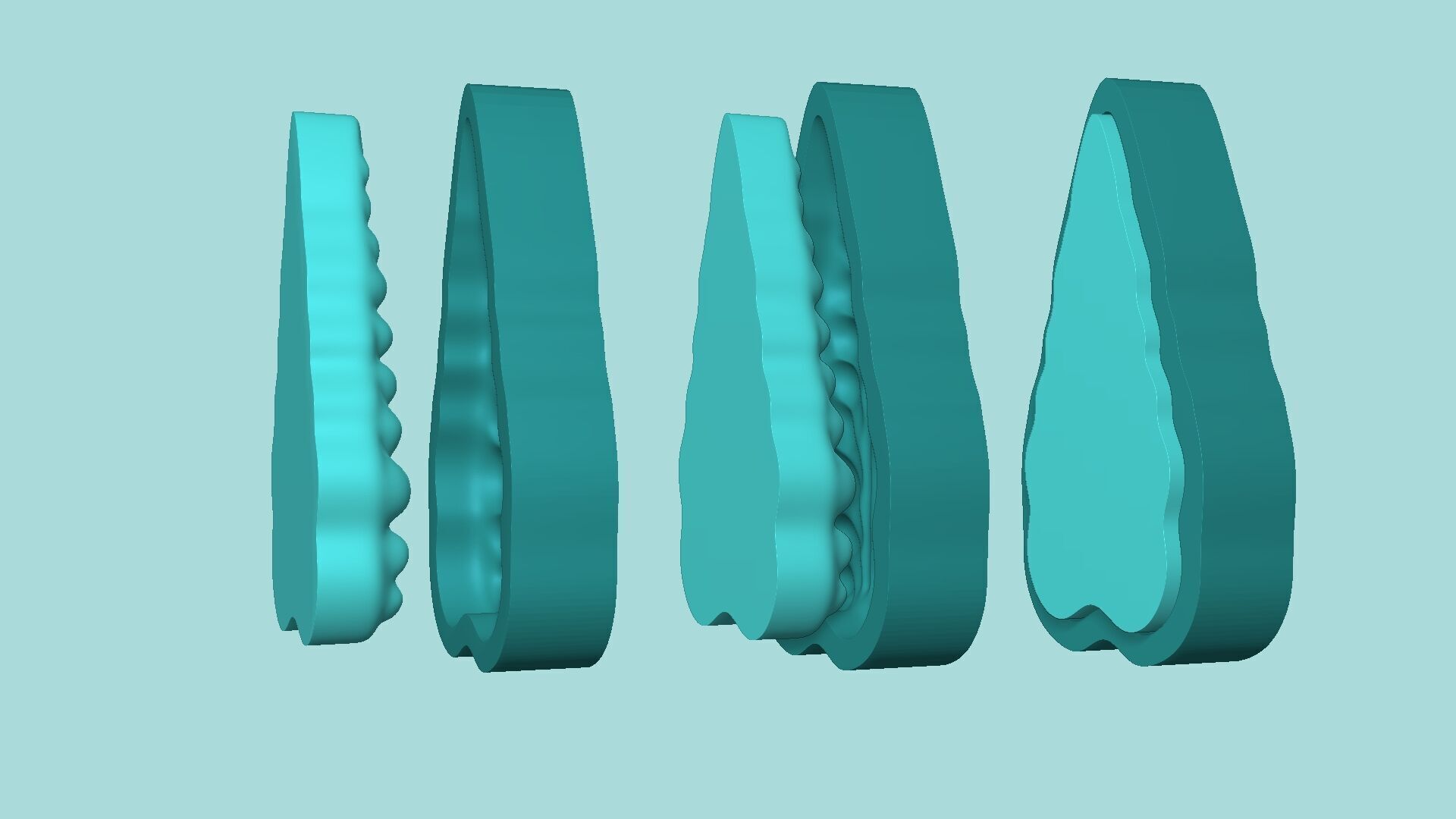 Ornamental Kale Leaf - Silicone Mold Maker - Template 3D print model_8