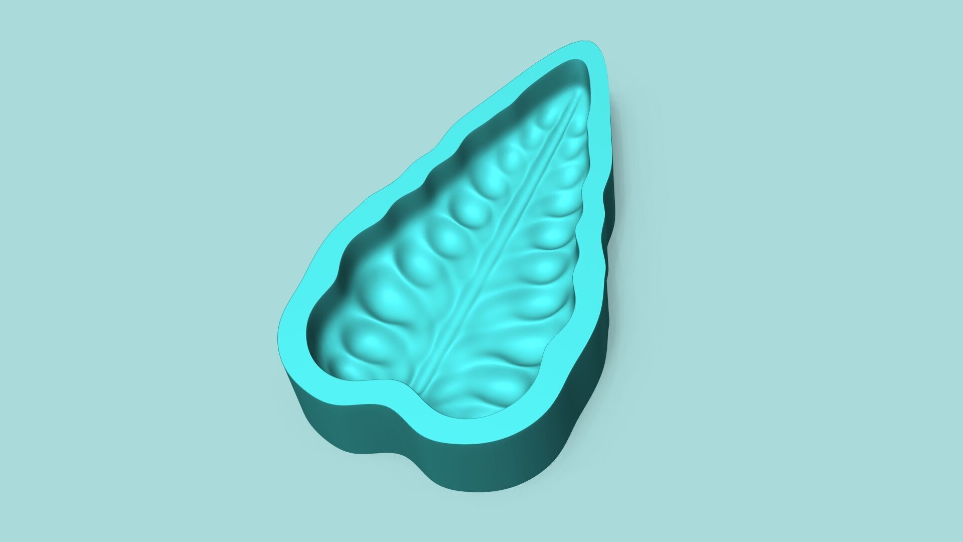 Ornamental Kale Leaf - Silicone Mold Maker - Template 3D print model_6