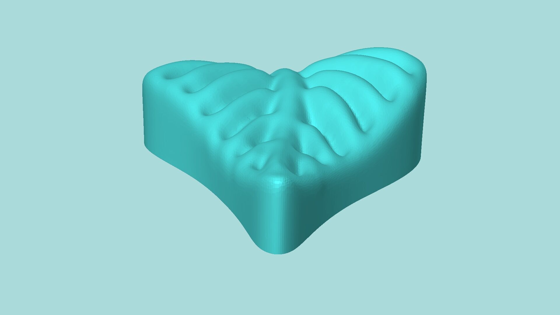 Heart Philodendron Leaf - Silicone Mold Maker - Template 3D print model_5