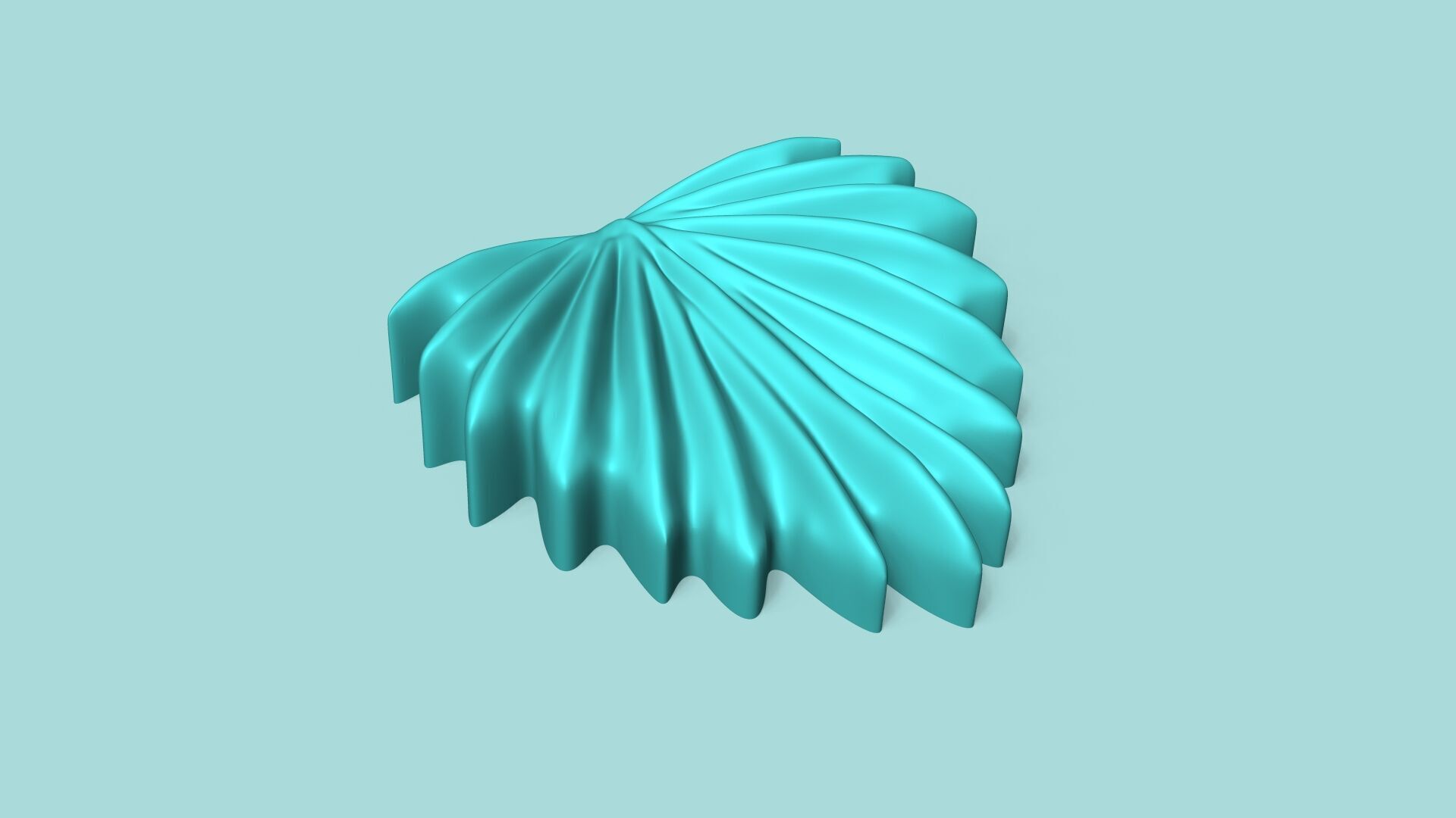 Chinese Fan Palm Leaf - Silicone Mold Maker - Template 3D print model_3